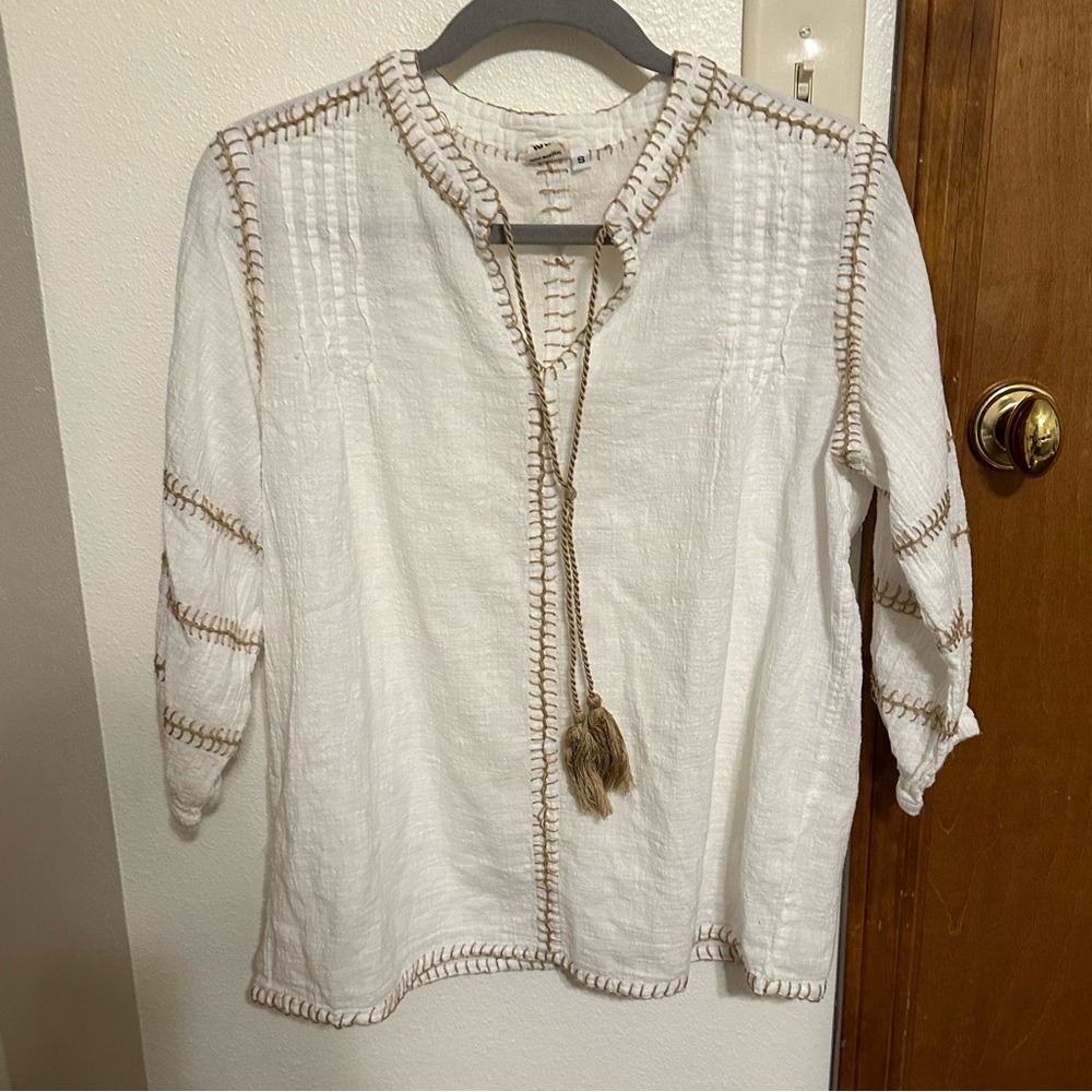 Ivy Jane Embroidered Cotton Blouse size S